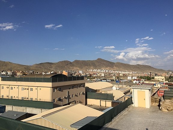 Blick von Camp Qasaba über Kabul