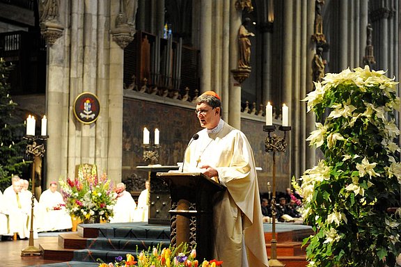 Erzbischof Rainer Maria Kardinal Woelki predigt im Kölner Dom. © Erzbistum Köln / Matthias Chrobok 