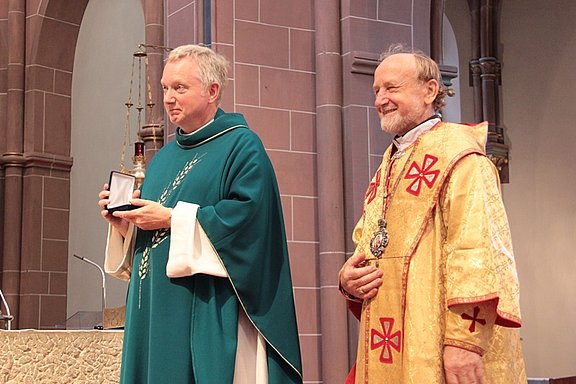 Leitender Militärdekan Joachim Simon (li.) mit Militärbischof Mykhaylo Koltun © KS / Halina Wegrzynowicz 